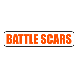 Battle Scars Sticker (Orange)